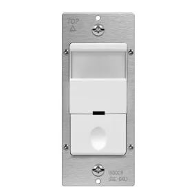 120-277V Occupancy/Vacancy Motion Light Switch PIR Single Pole White