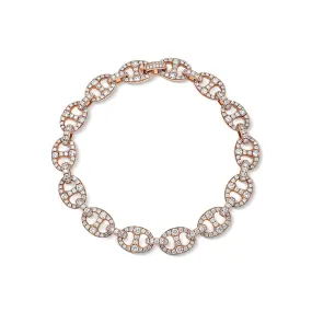 18 kt Rose Gold Diamond Link Bracelet