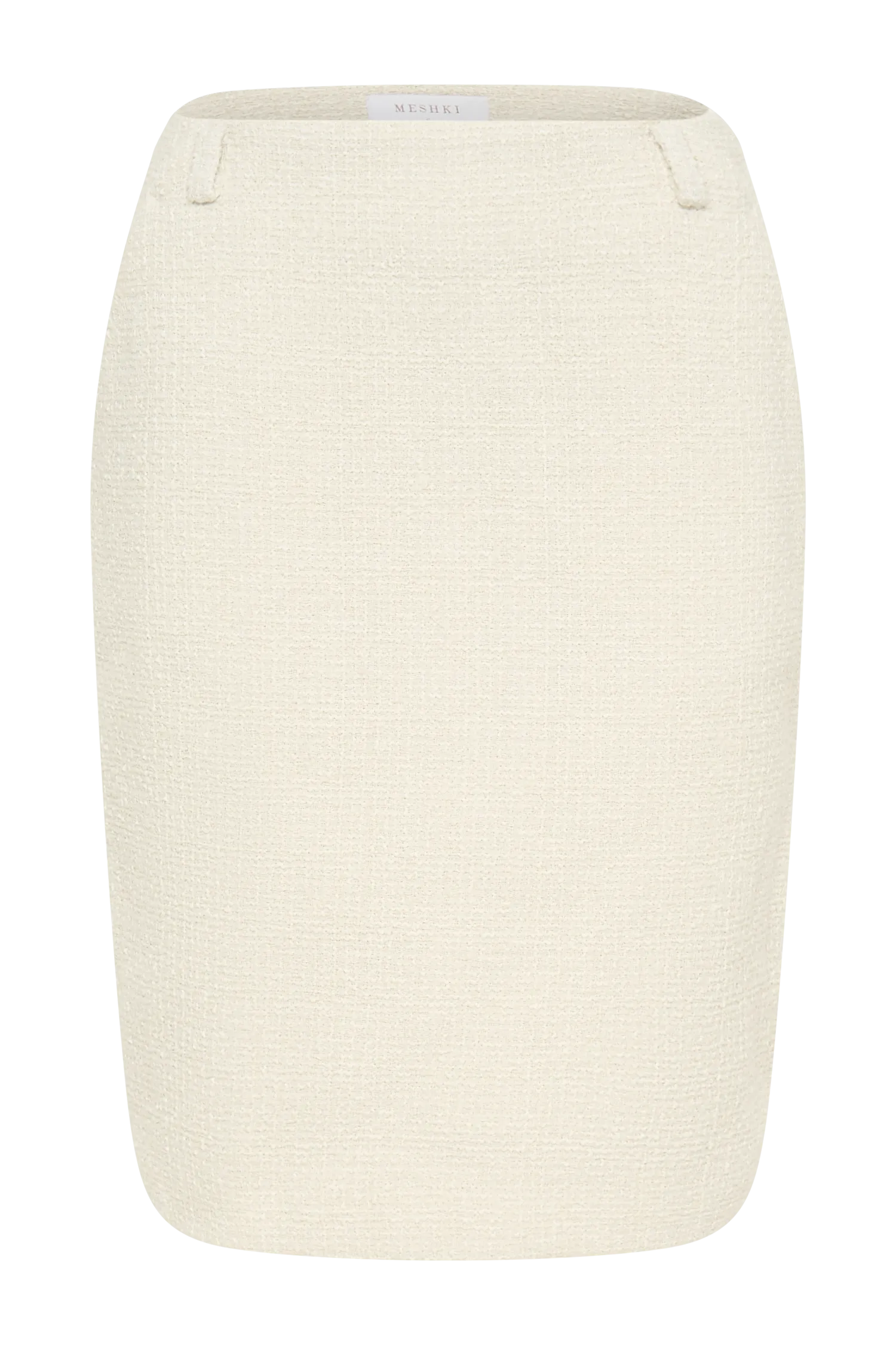 Addison Boucle Knee Length Skirt - Ivory