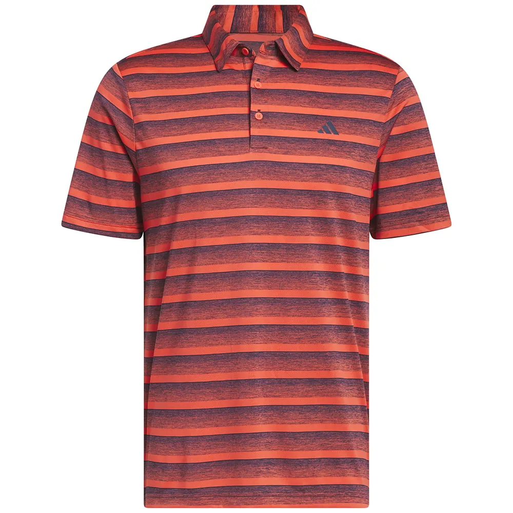 adidas 2-Colour Stripe Polo Shirt - Collegiate Navy/Bright Red