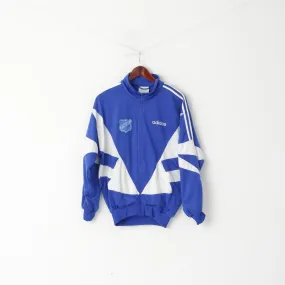 Adidas Men D4 166 S Sweatshirt Blue Vintage Kleive Full Zipper Tracksuit Top