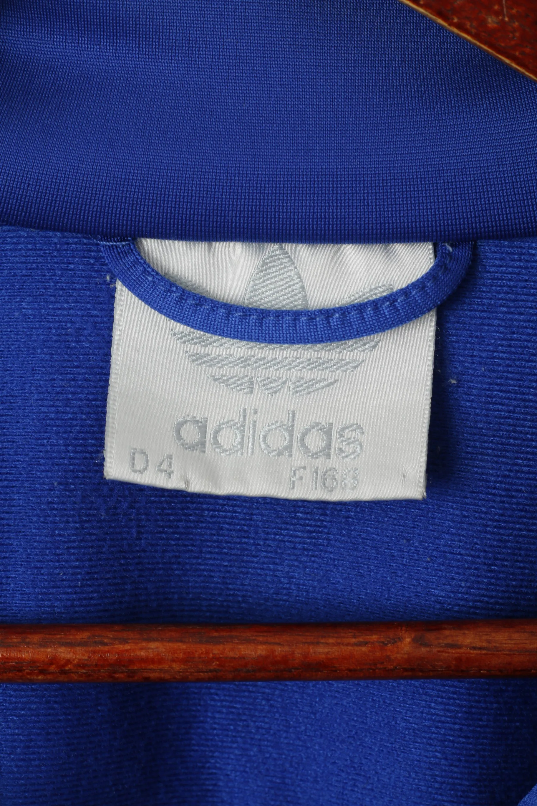 Adidas Men D4 166 S Sweatshirt Blue Vintage Kleive Full Zipper Tracksuit Top