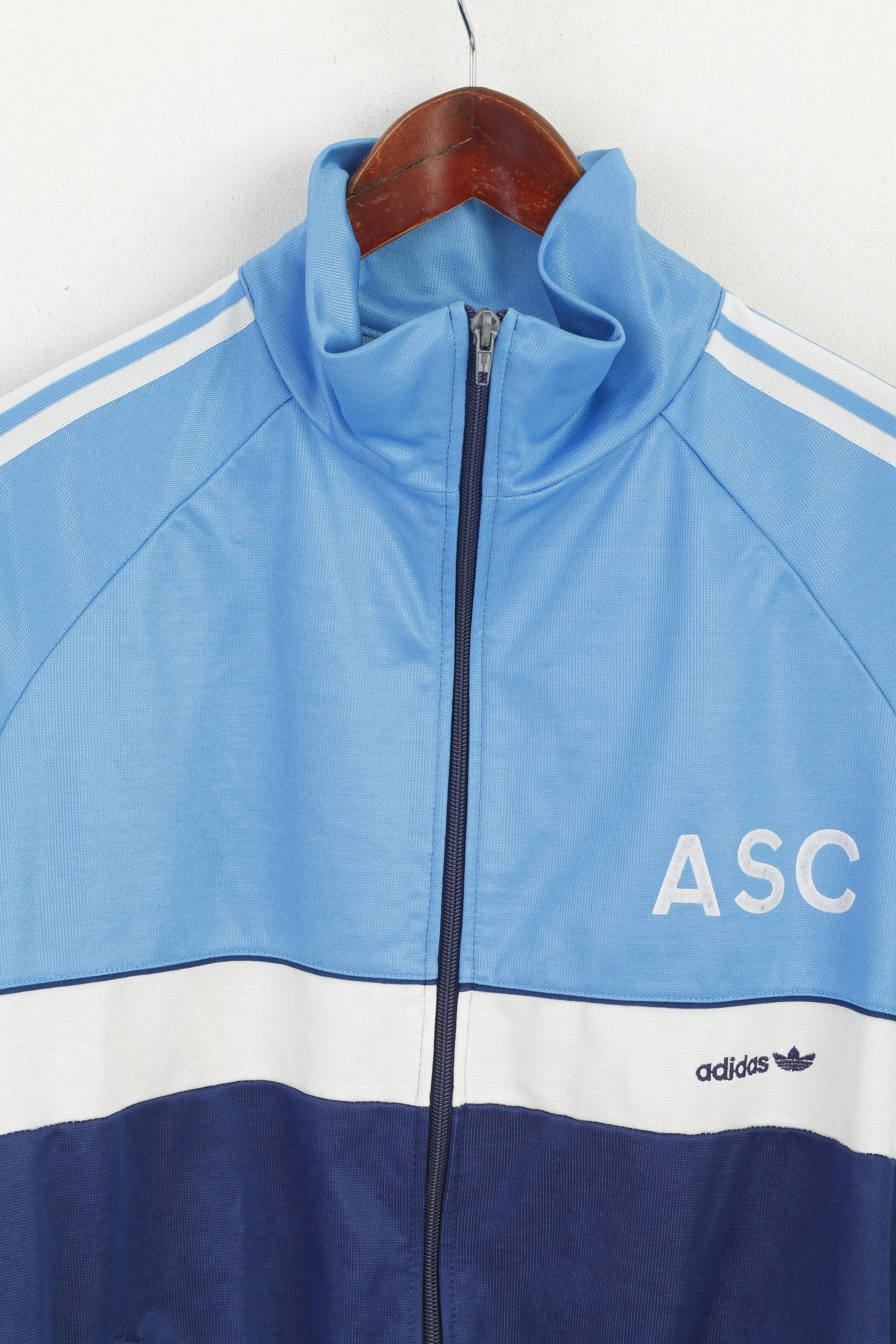 Adidas Men M Sweatshirt Blue Vintage West Germany ASC Sporthaus Retro Track Top