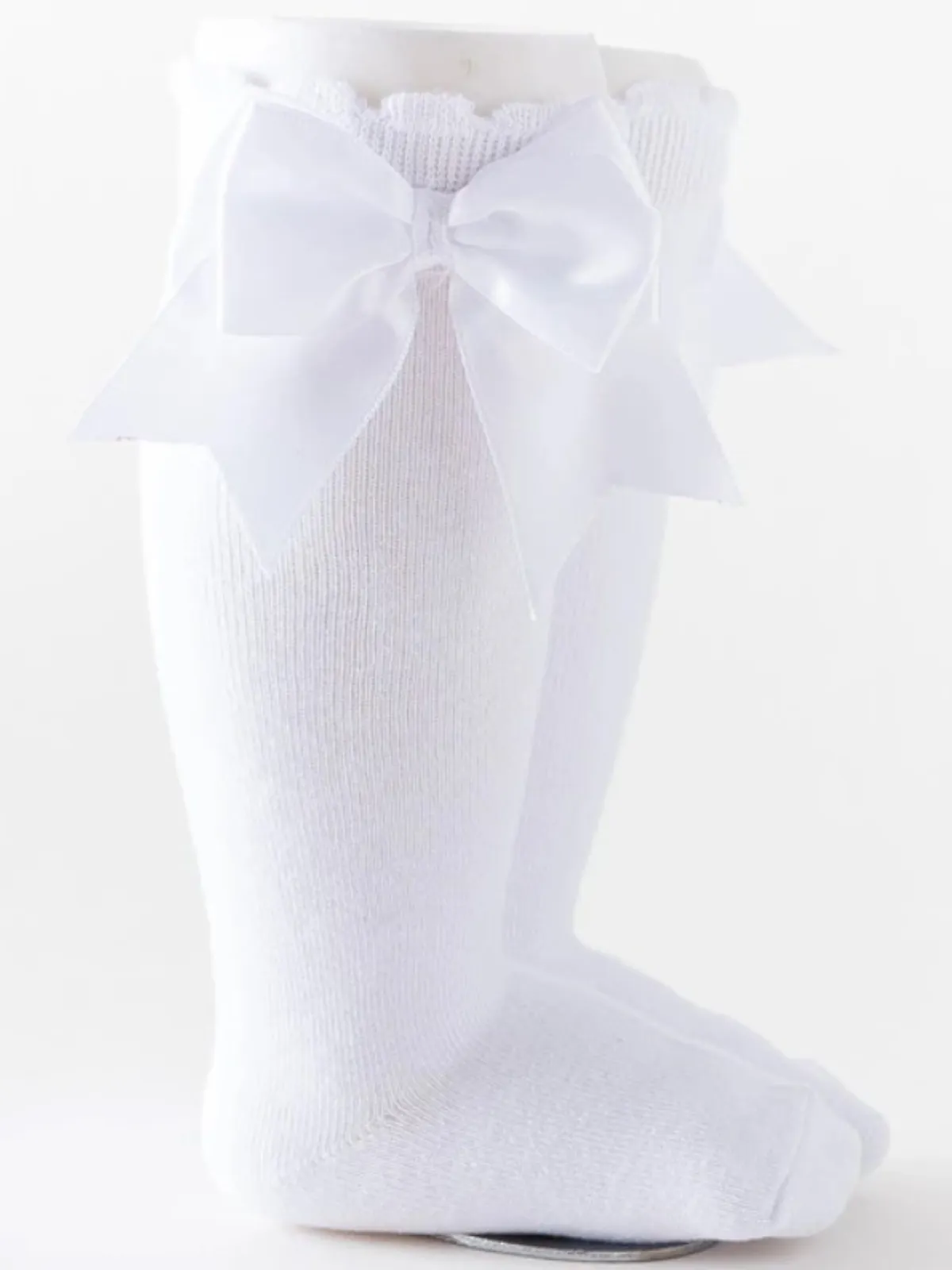 All Dolled Up Silky Bow Knee-High Socks