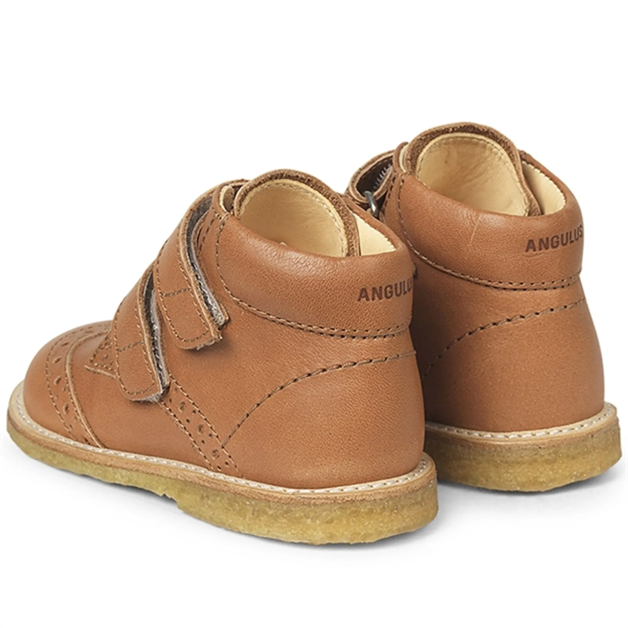 Angulus Beginner Shoes w. Velcro Cognac 3265-102-1545