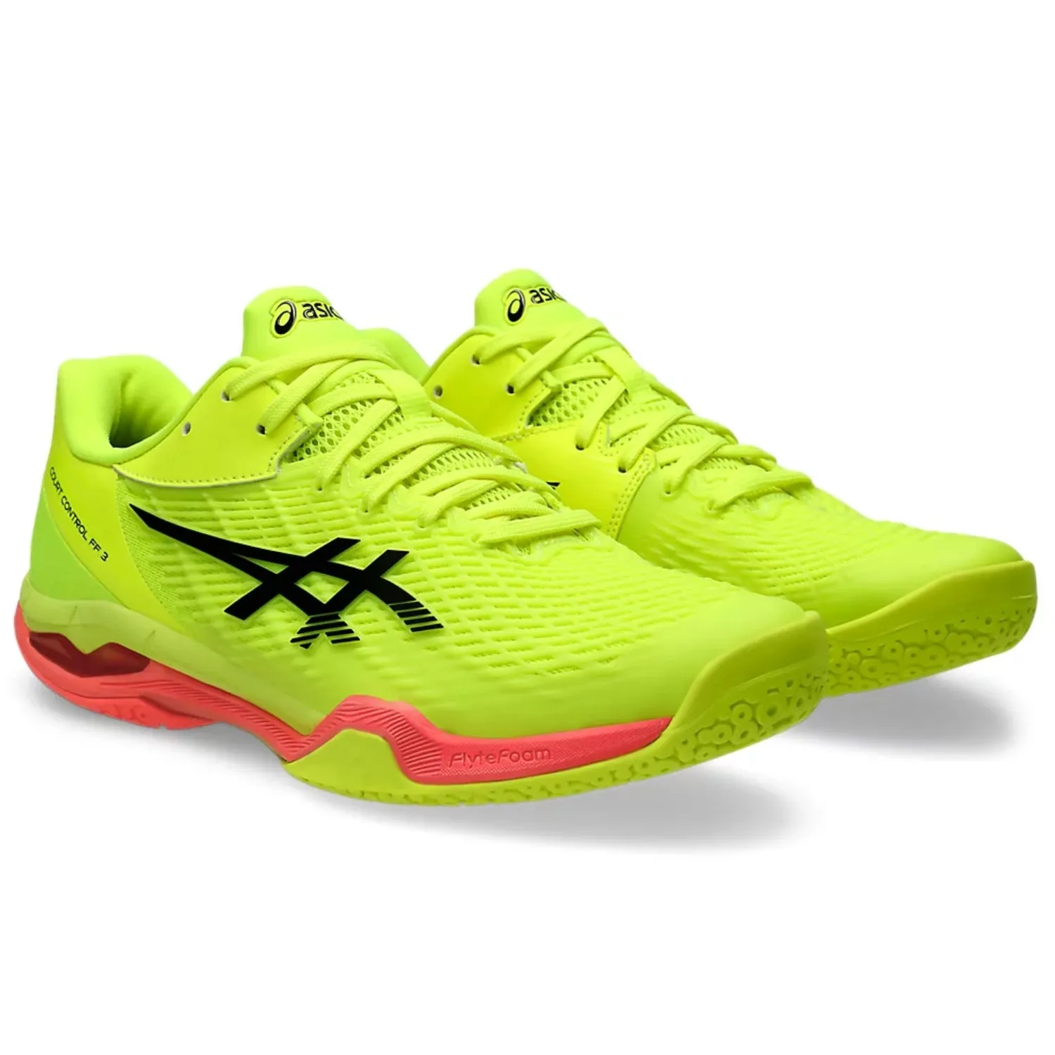 ASICS Court Control FF3 Paris Men's Badminton Shoe, Safety Yellow/Black