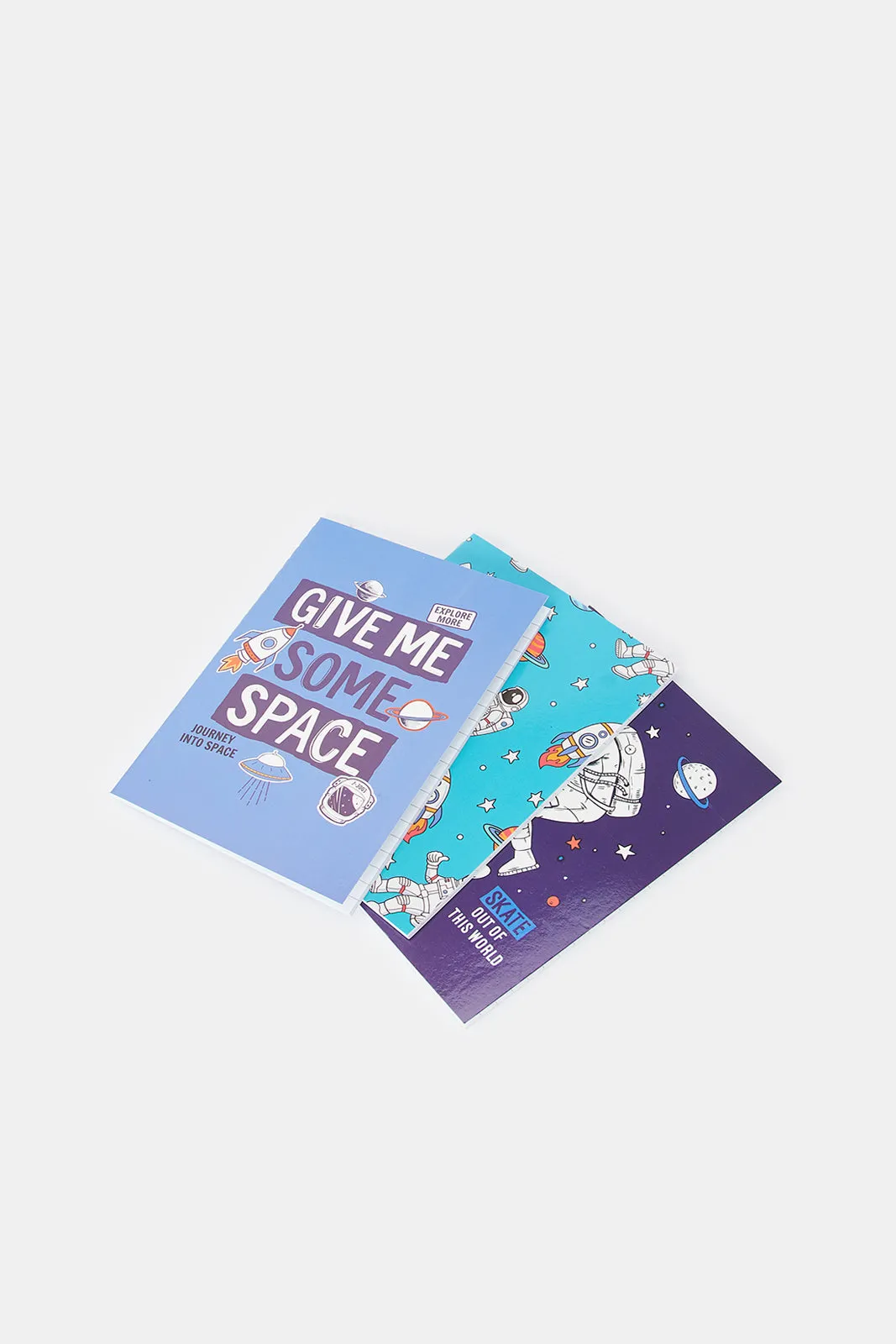 Assorted A6 Space Man Print Notebook Set (3 Piece)