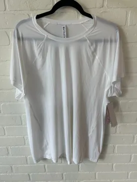 Athletic Top Short Sleeve By Athleta In White, Size: Xl