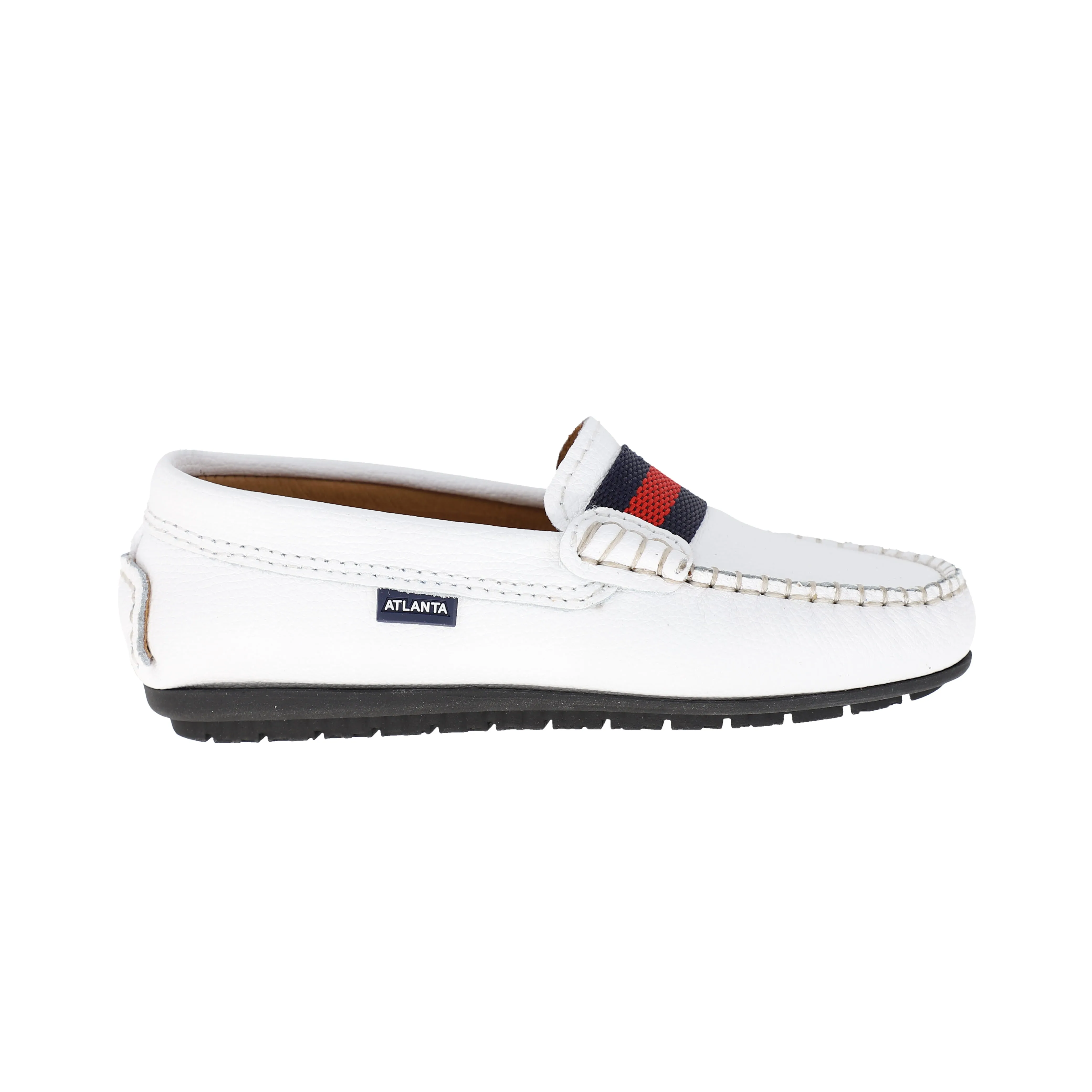 ATLANTA MOCASSIN WHITE STRIPED BAND LOAFER [FINAL SALE]