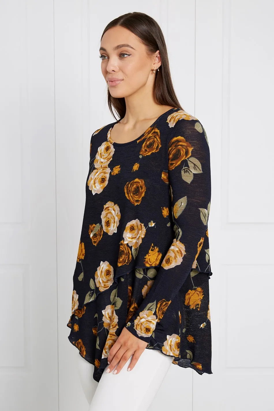 BOBBI FLORAL DOUBLE LAYERED TOP