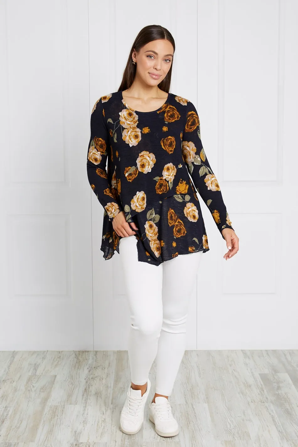 BOBBI FLORAL DOUBLE LAYERED TOP