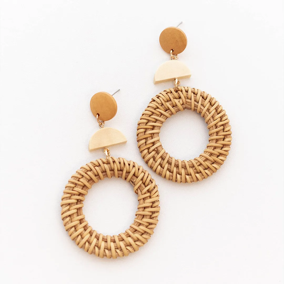 Brunch By the Beach Earrings, Tan