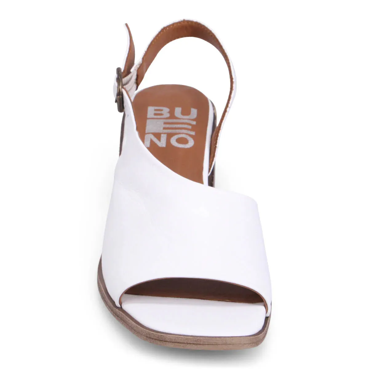 Bueno Millie Heeled Sandal in White