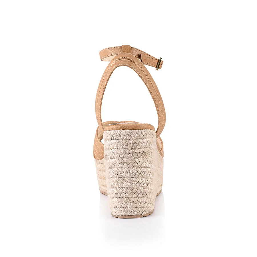 Callie Rope Wedges - Caramel Softee