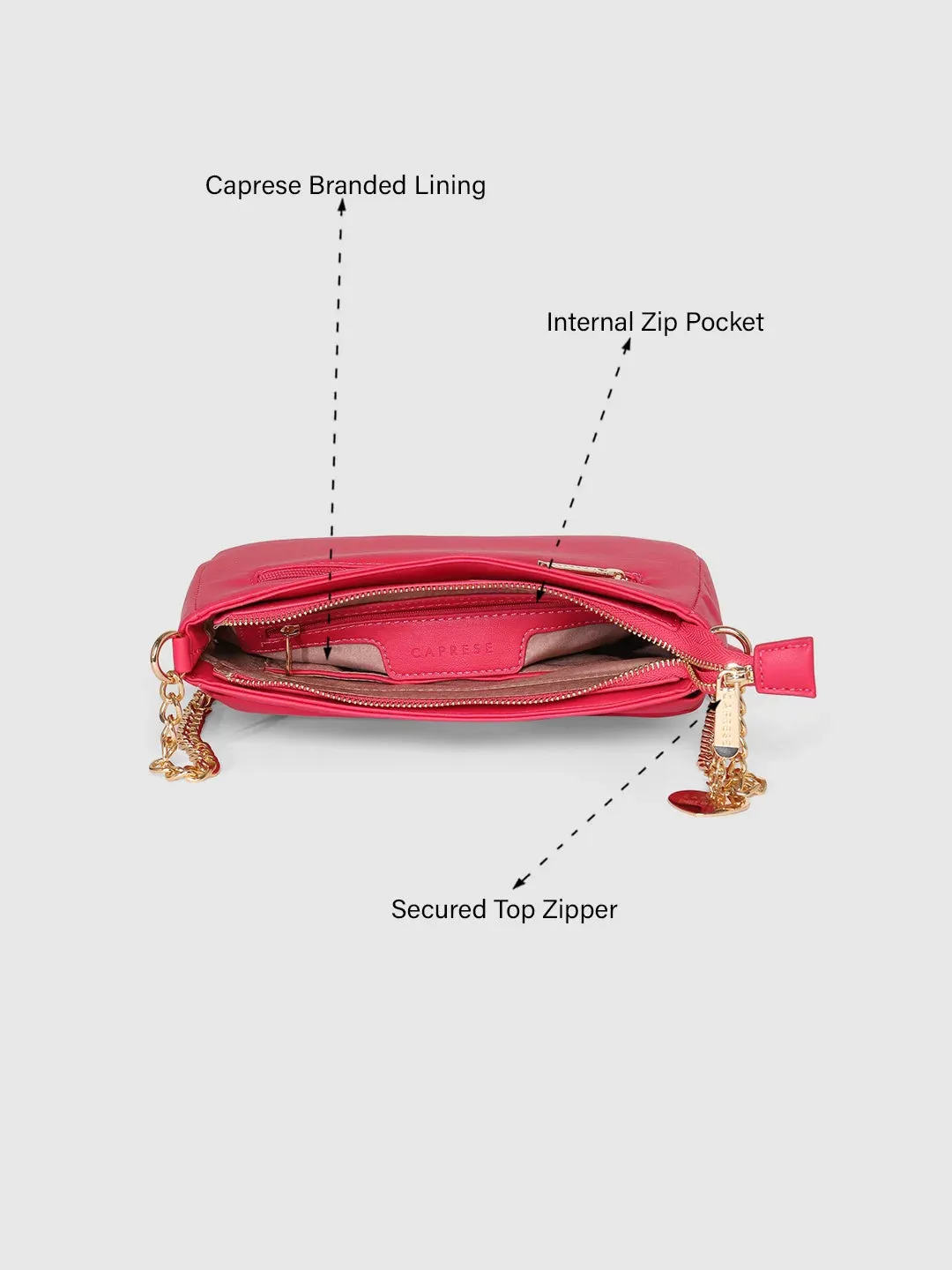 Caprese Cooper Sling Medium Fuchsia