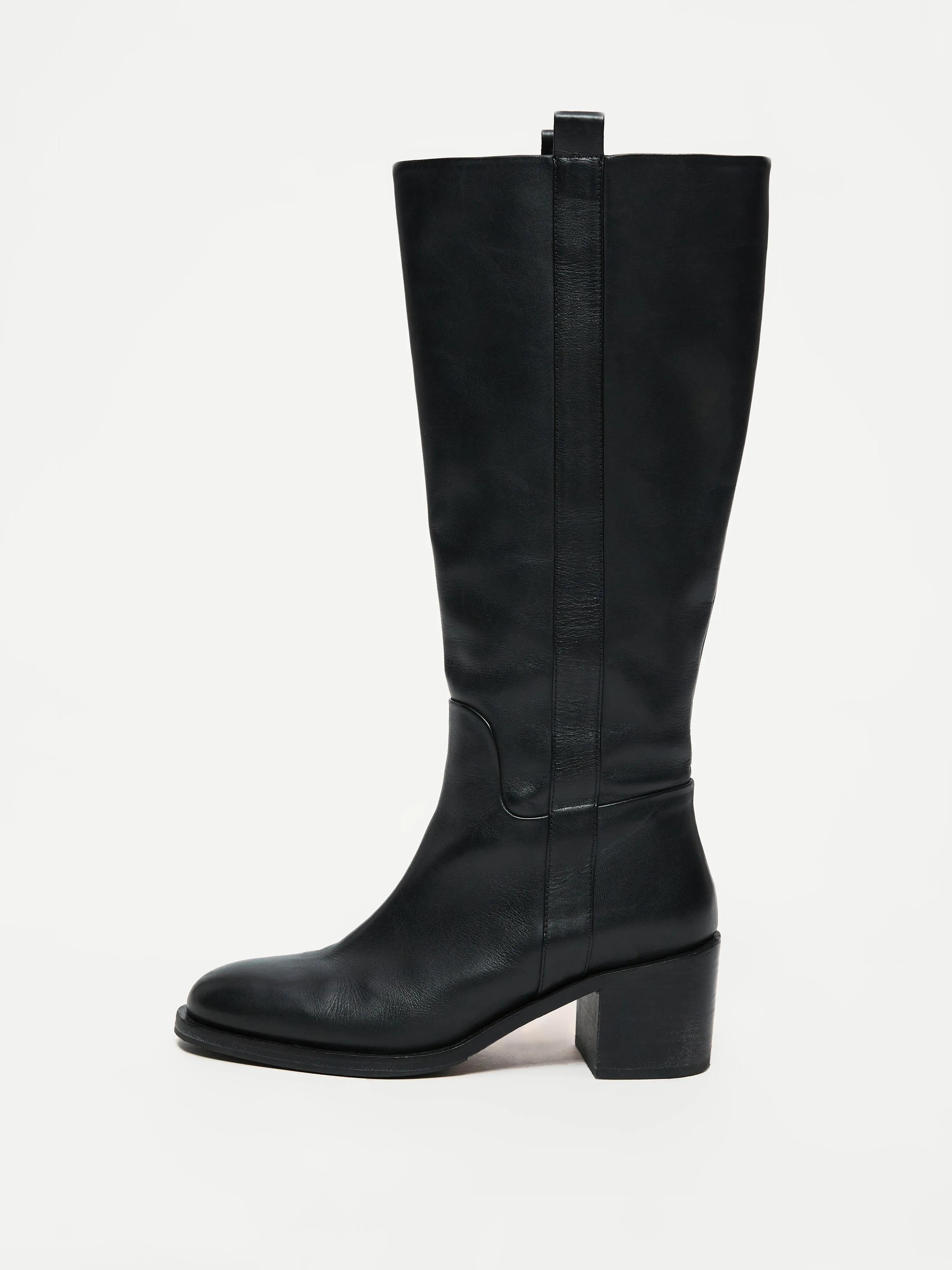 Carmel Leather Knee High Boot | Black