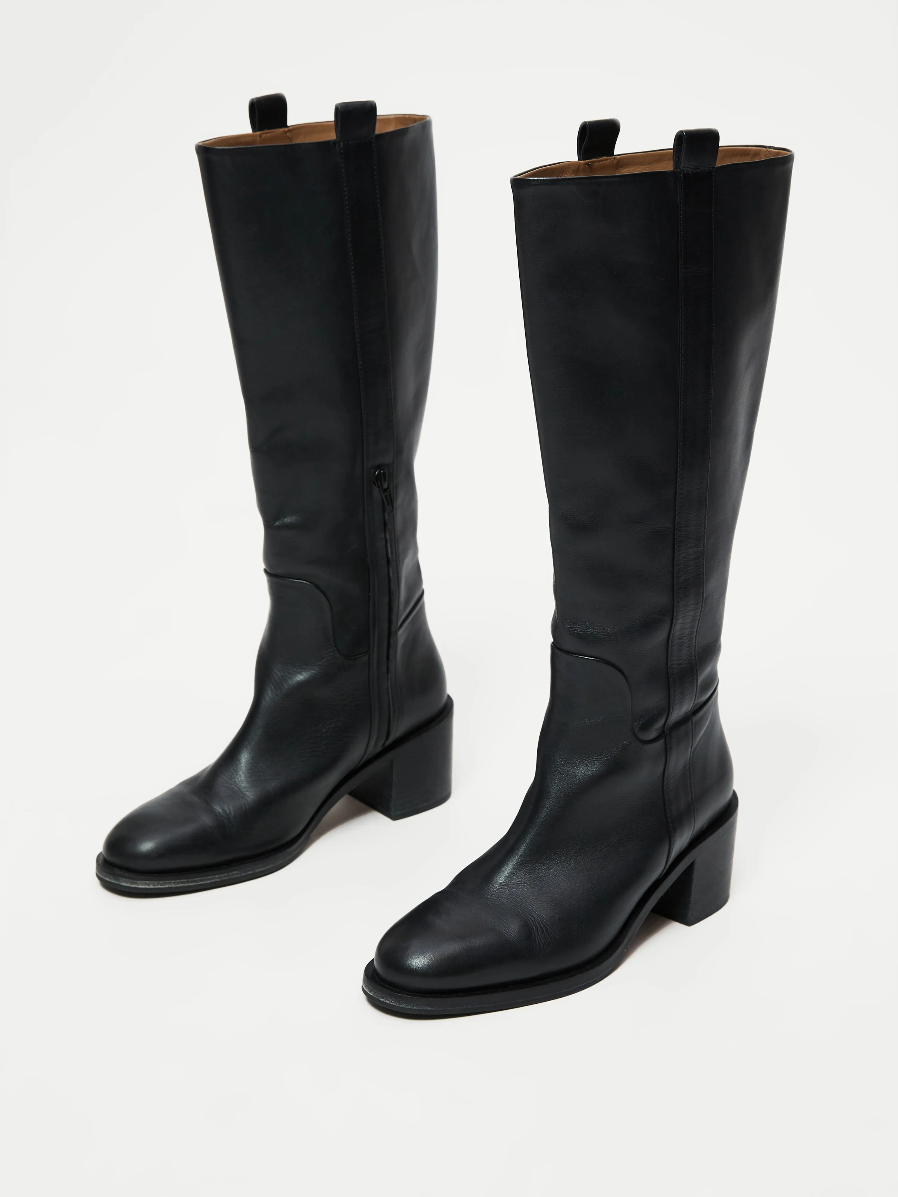 Carmel Leather Knee High Boot | Black