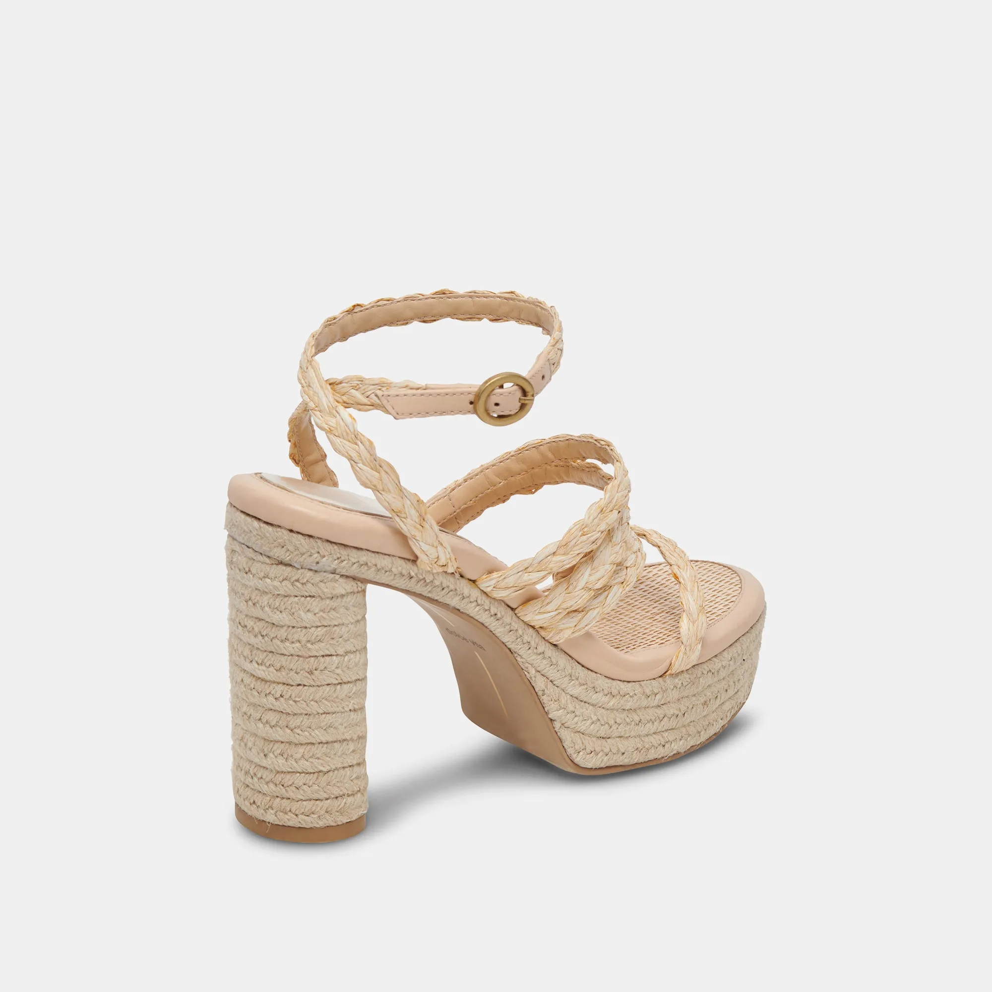 CATINA HEELS LT NATURAL RAFFIA