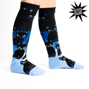 Cats in the Dark | Glow in the Dark | Youth Knee-high