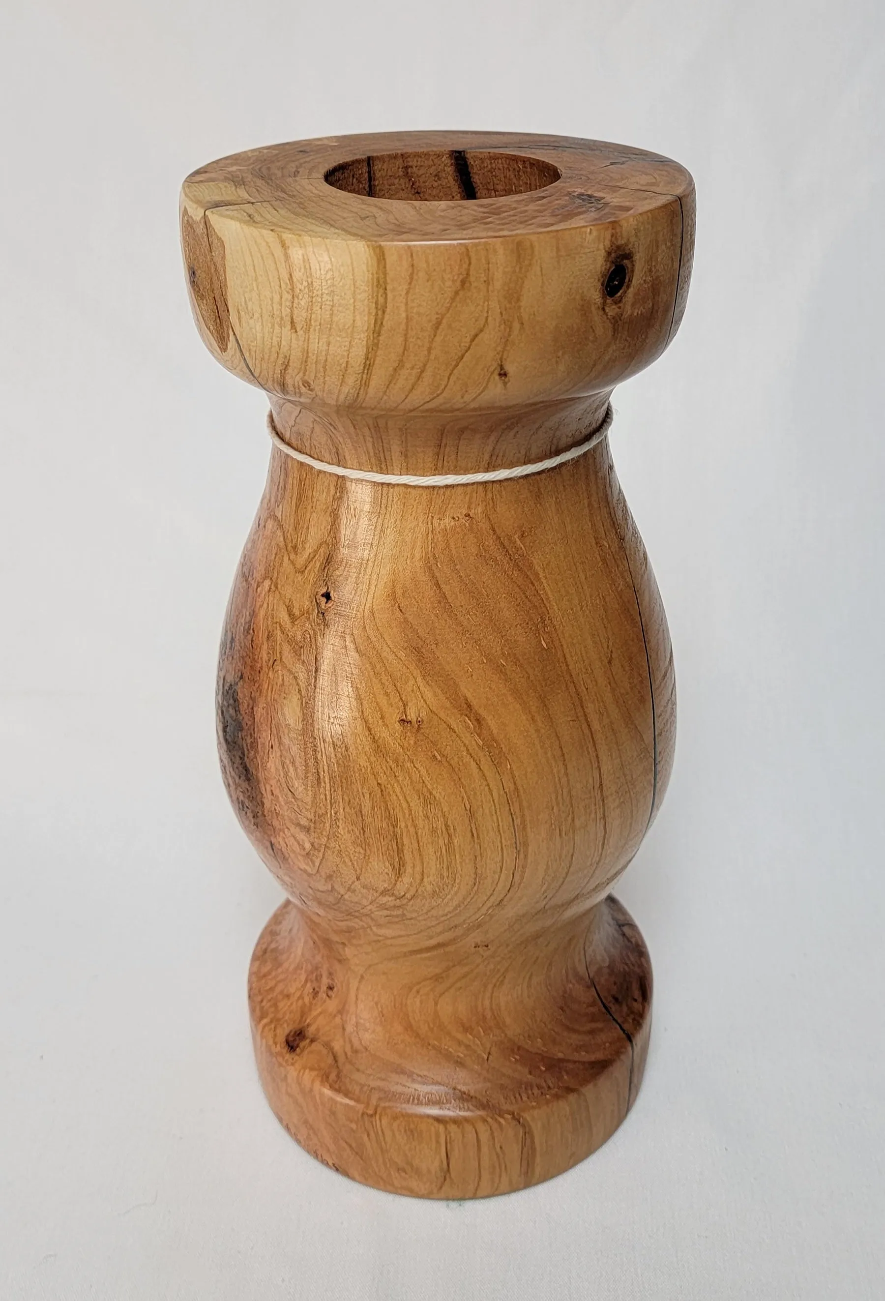 Cherry Burl Candleholder #112