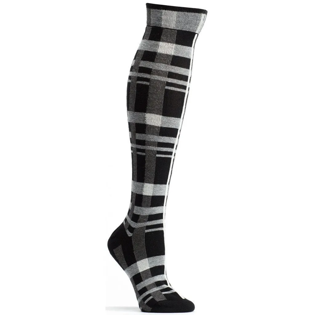 Constructive Plaid Knee High Sock