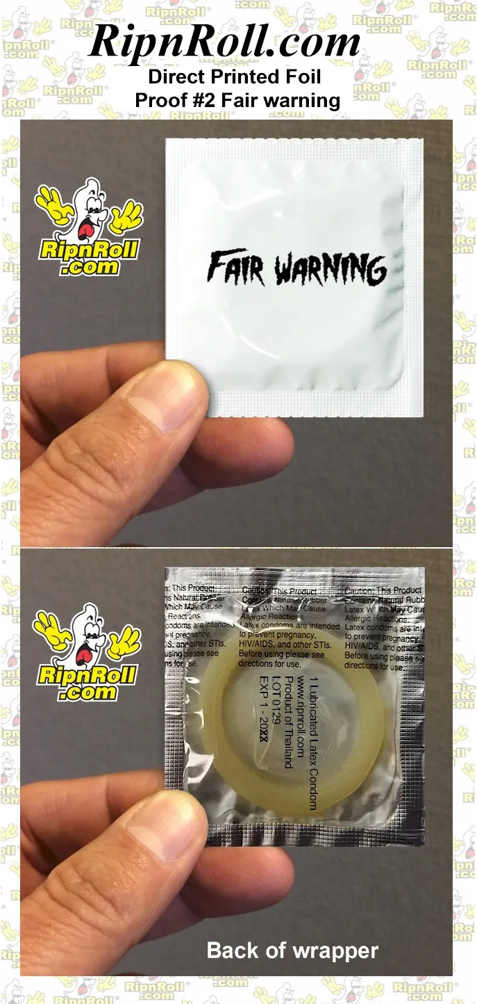 Custom Labeled Brand Name - Fair Warning