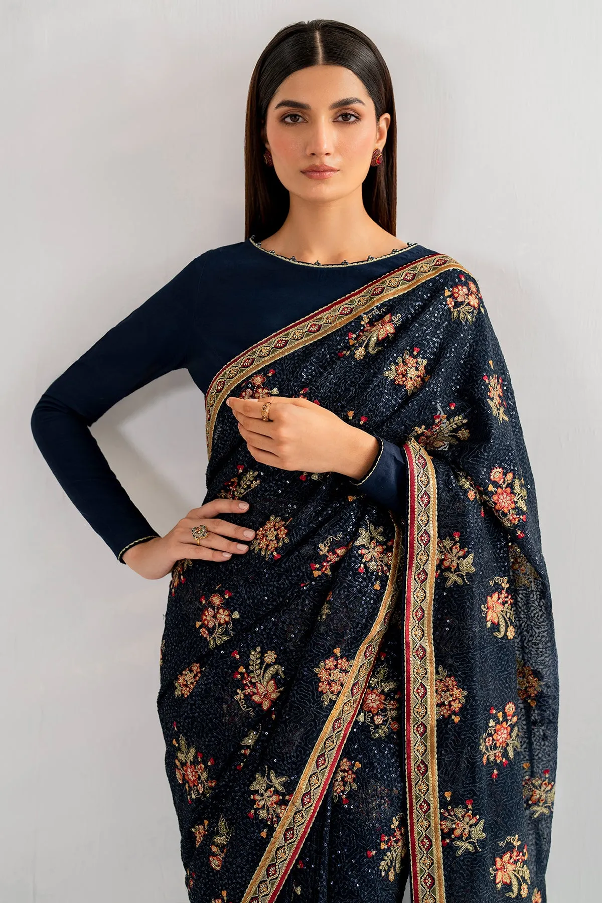 Embroidered Raw Silk UR-7025