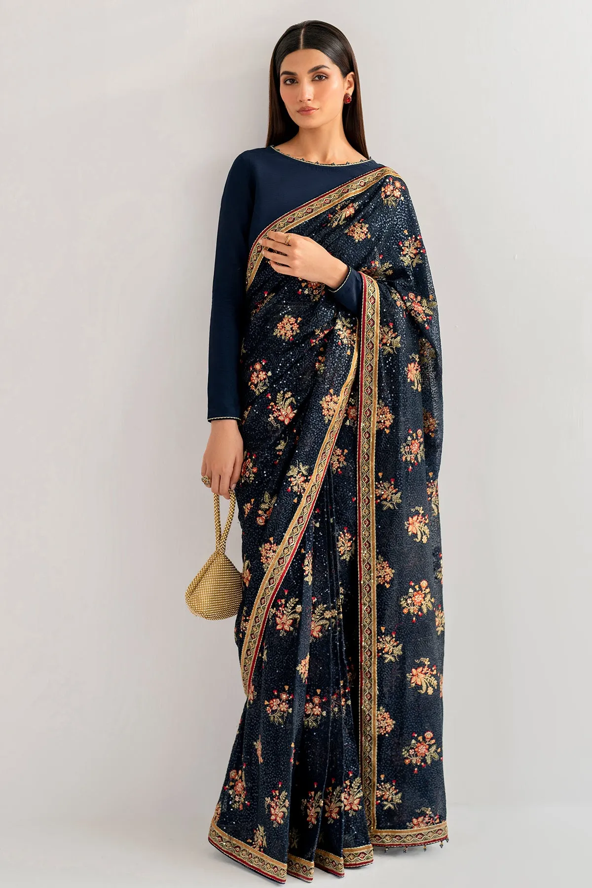 Embroidered Raw Silk UR-7025