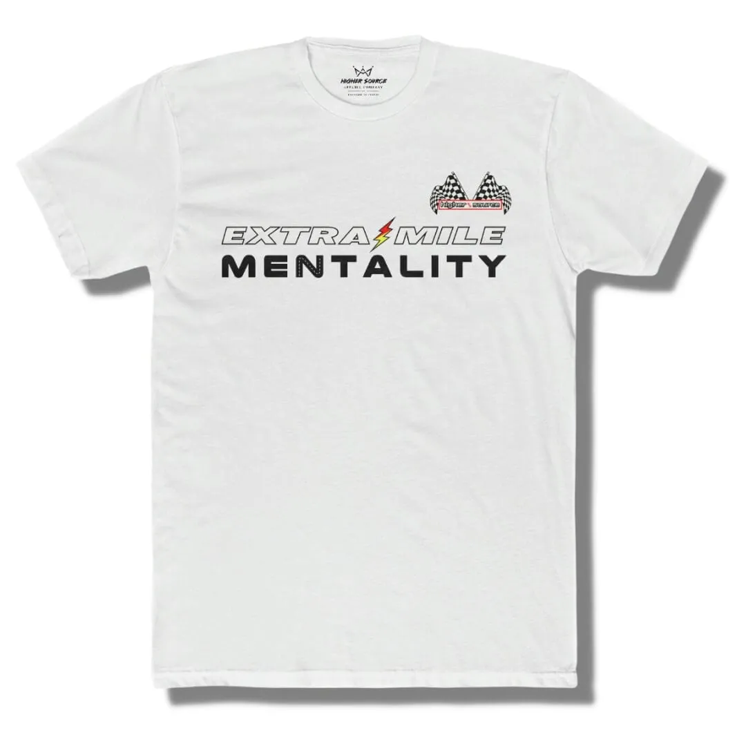 Extra Mile Mentality - White - Black / Red