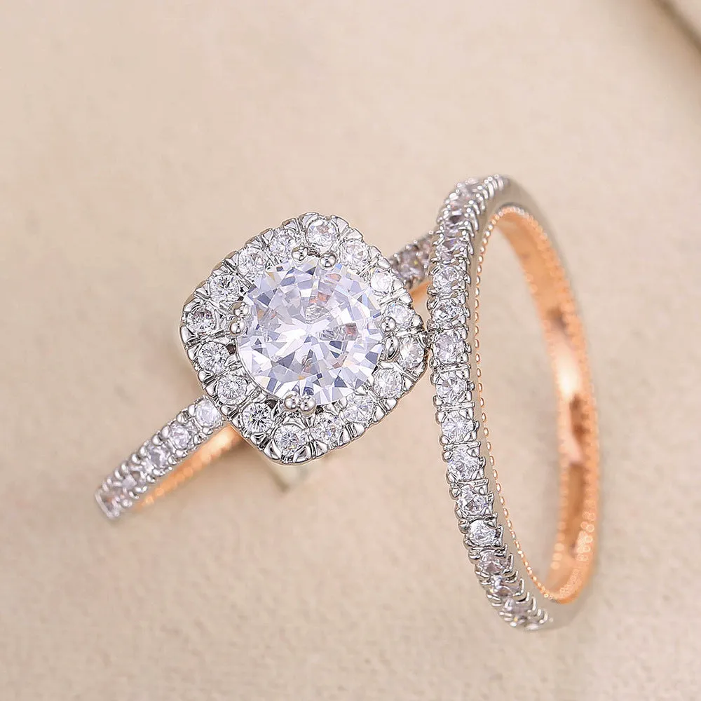 Fashion Exquisite Luxury Zircon Female Couple Rings