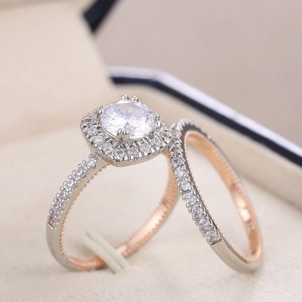 Fashion Exquisite Luxury Zircon Female Couple Rings