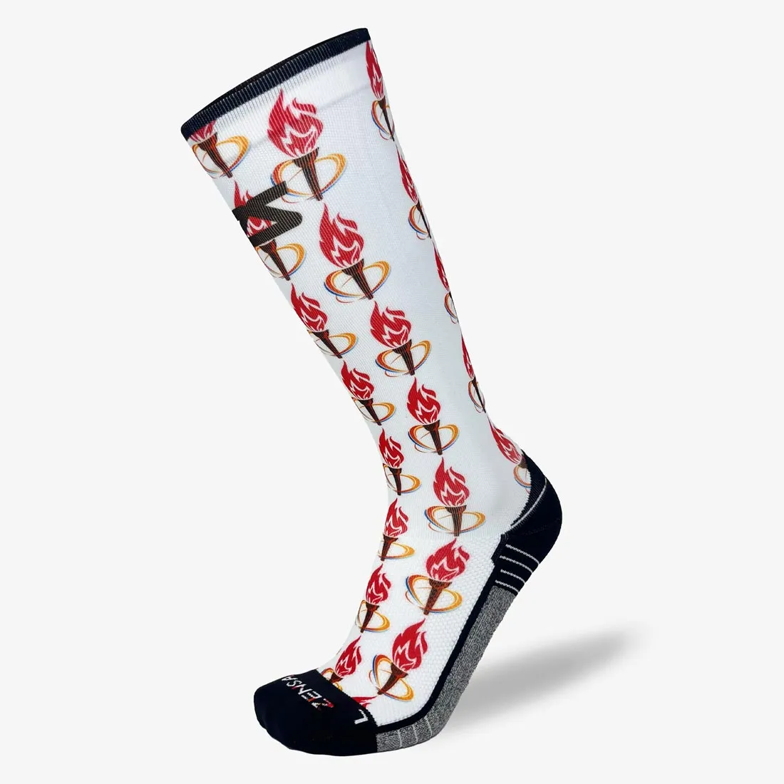 Flaming Torches Compression Socks (Knee-High)