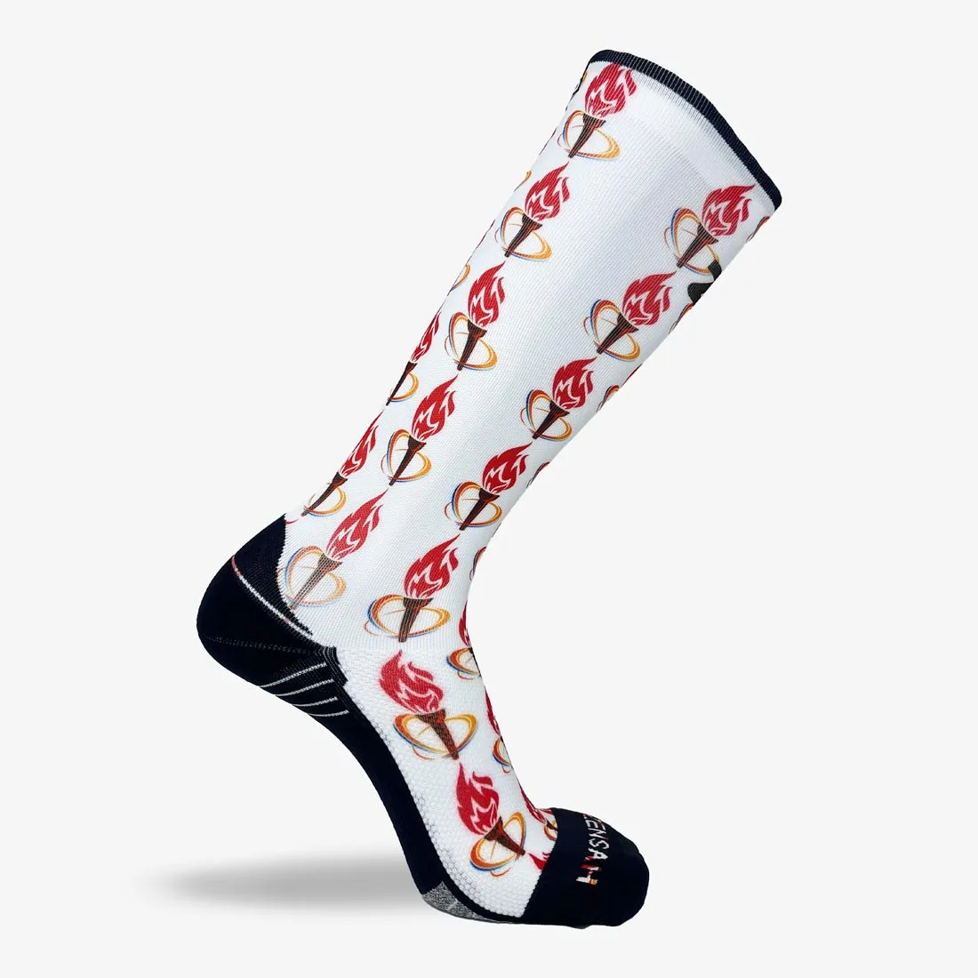 Flaming Torches Compression Socks (Knee-High)