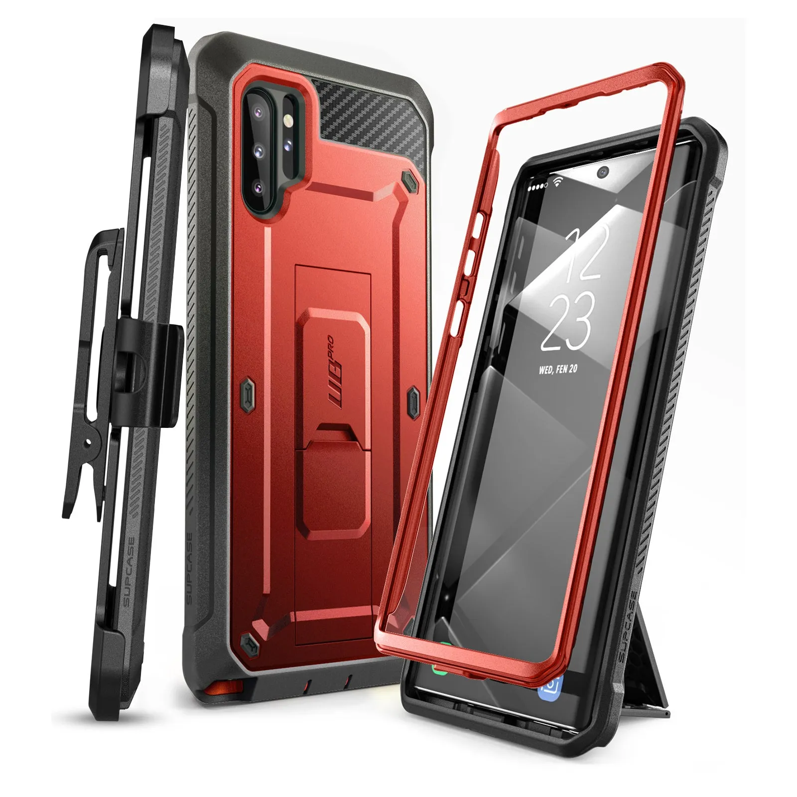 Galaxy Note10 Plus / Note10 Plus 5G Unicorn Beetle Pro Full-Body Rugged Case-Metallic Red