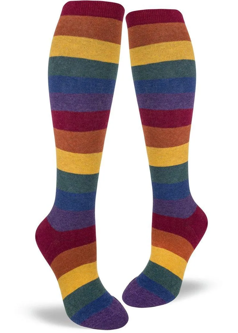 Heather Rainbow Stripe | Women's Knee-high