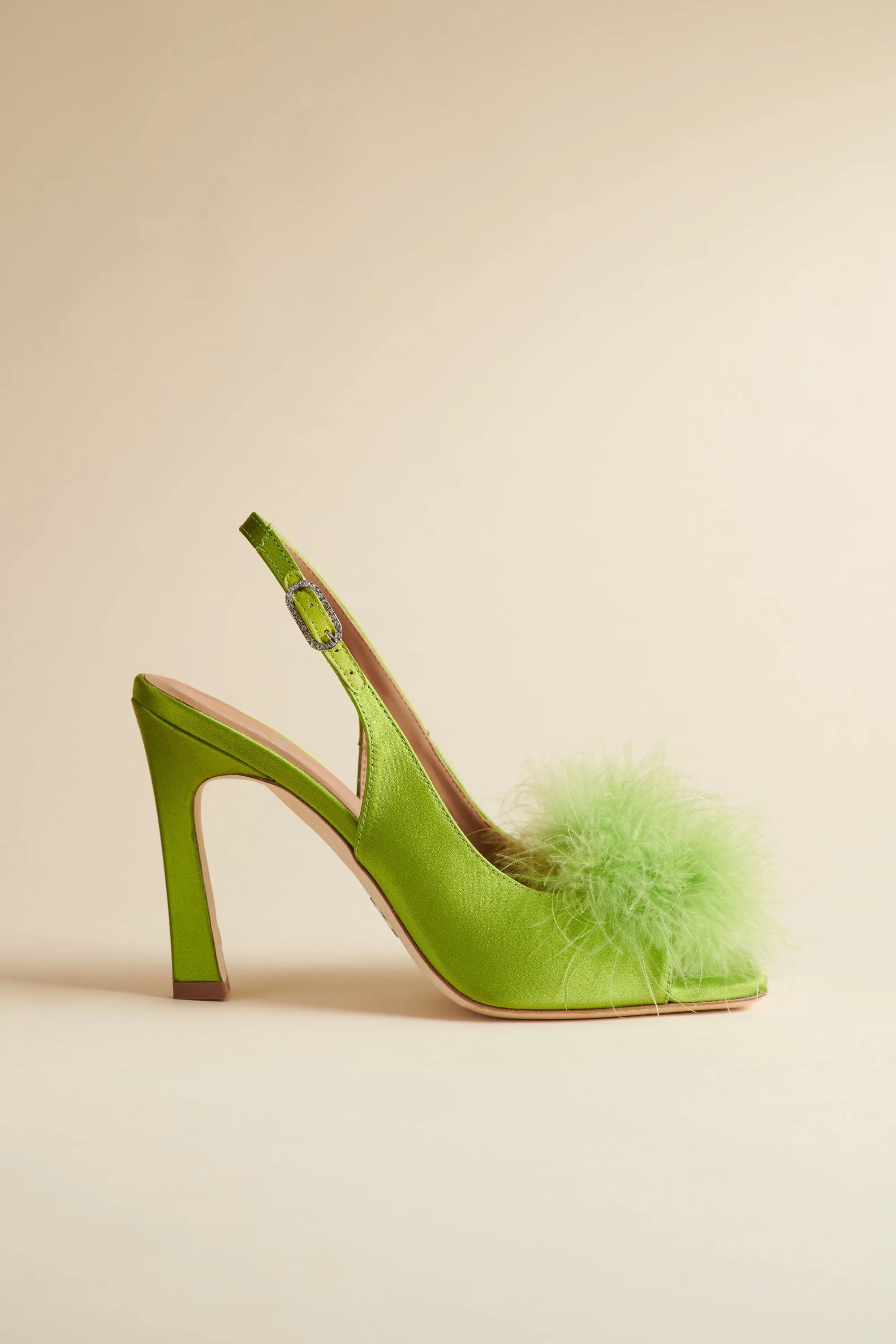 Holly Pump in Avocado Satin