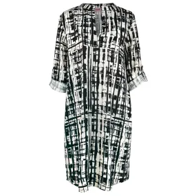 Is Caroline Bib Frt Tunic Nat/Abstract Dress