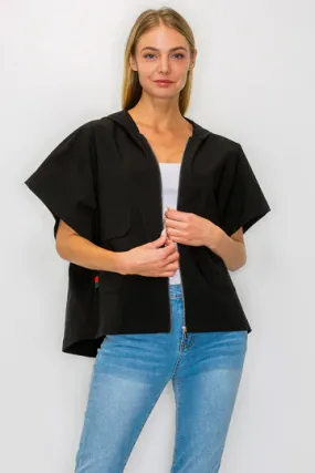 JOH JERRY JACKET TOP - BLACK - 54304WBLK