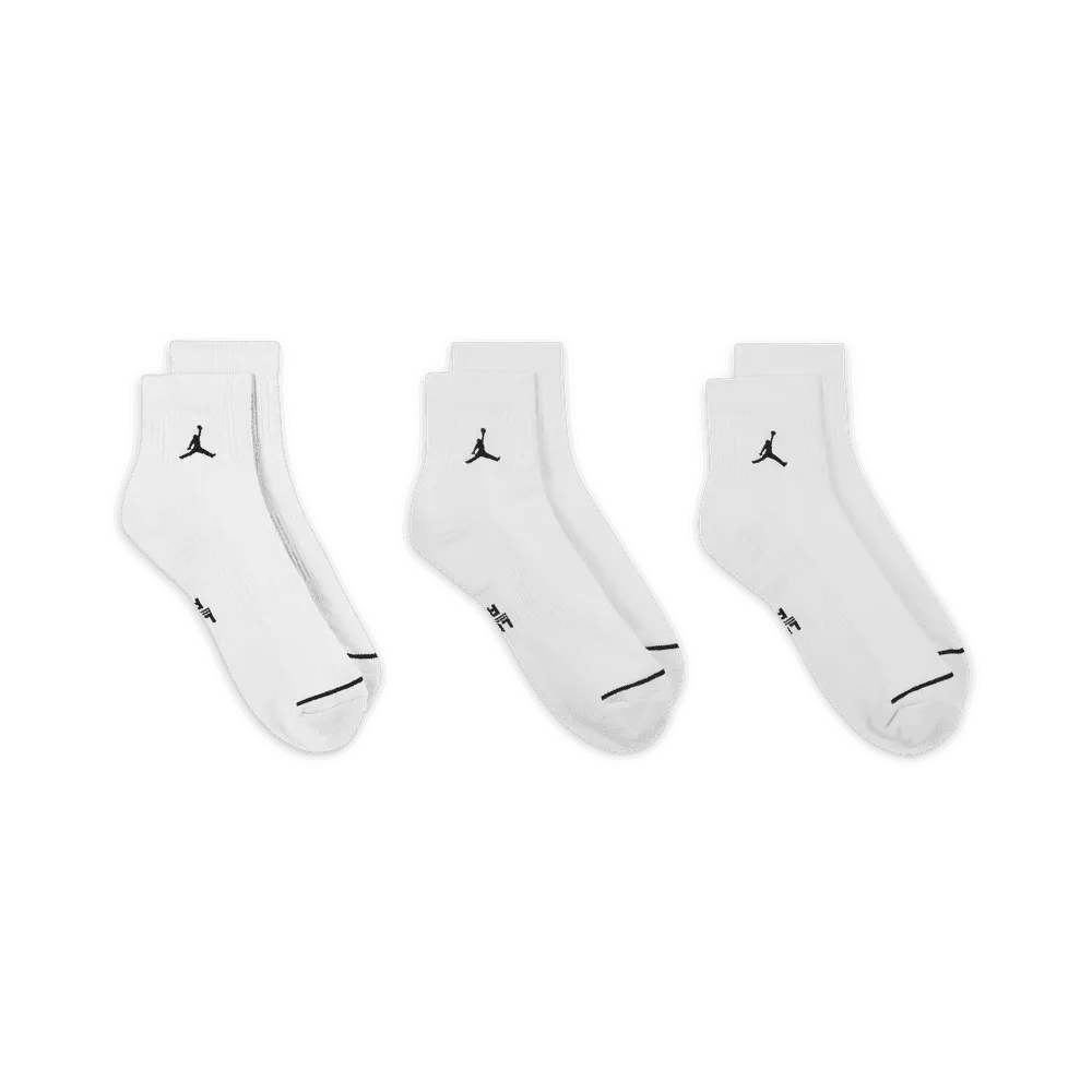 Jordan Everyday Ankle Socks (3 Pairs) 'White/Black'