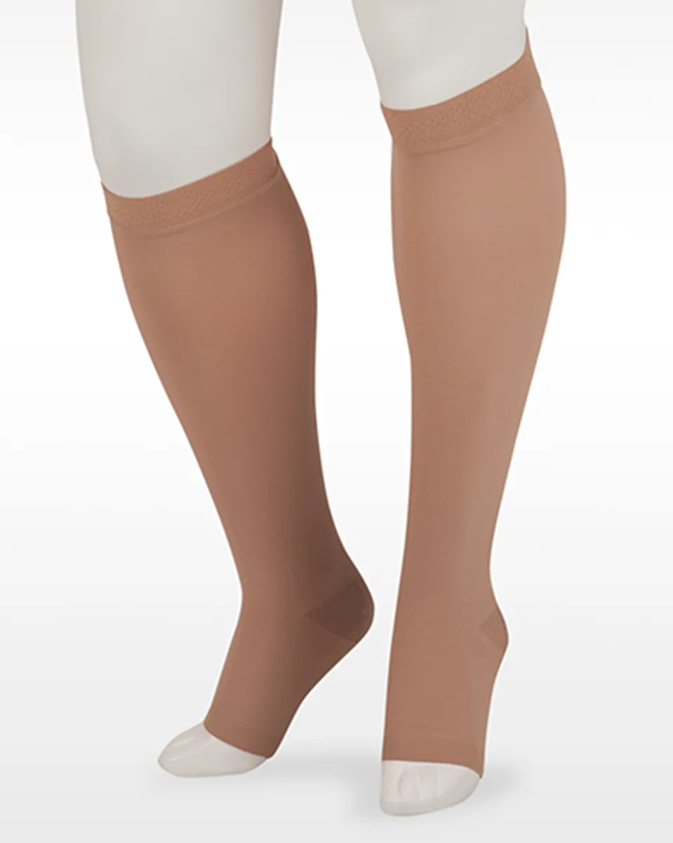 Juzo Dynamic OPEN TOE Knee High 30-40 mmHg w/ 3.5 cm Silicone Top - CLEARANCE