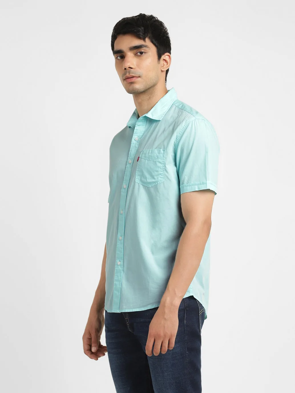 Men's Brand Logo Slim Fit Shirt