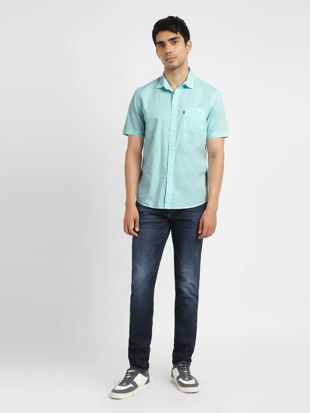 Men's Brand Logo Slim Fit Shirt