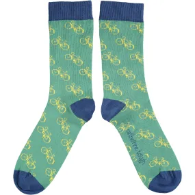 Men's Jade Bike Organic Cotton Ankle Socks