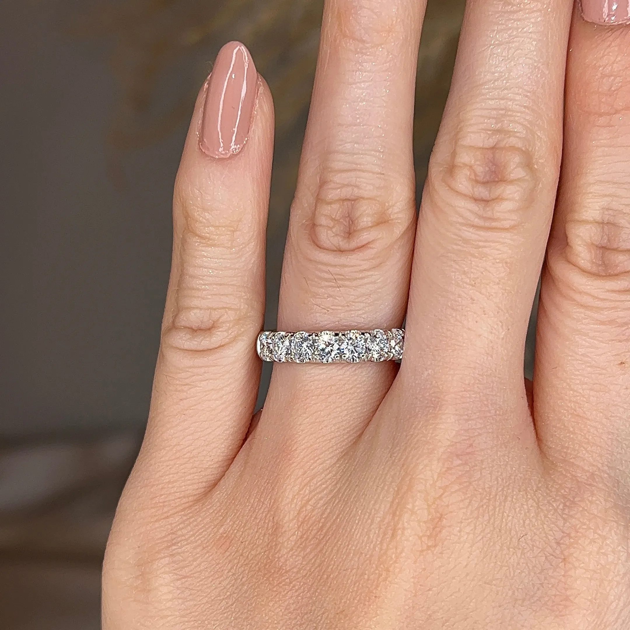 Micro Set Lab Diamond Eternity Band Wedding Ring MRB