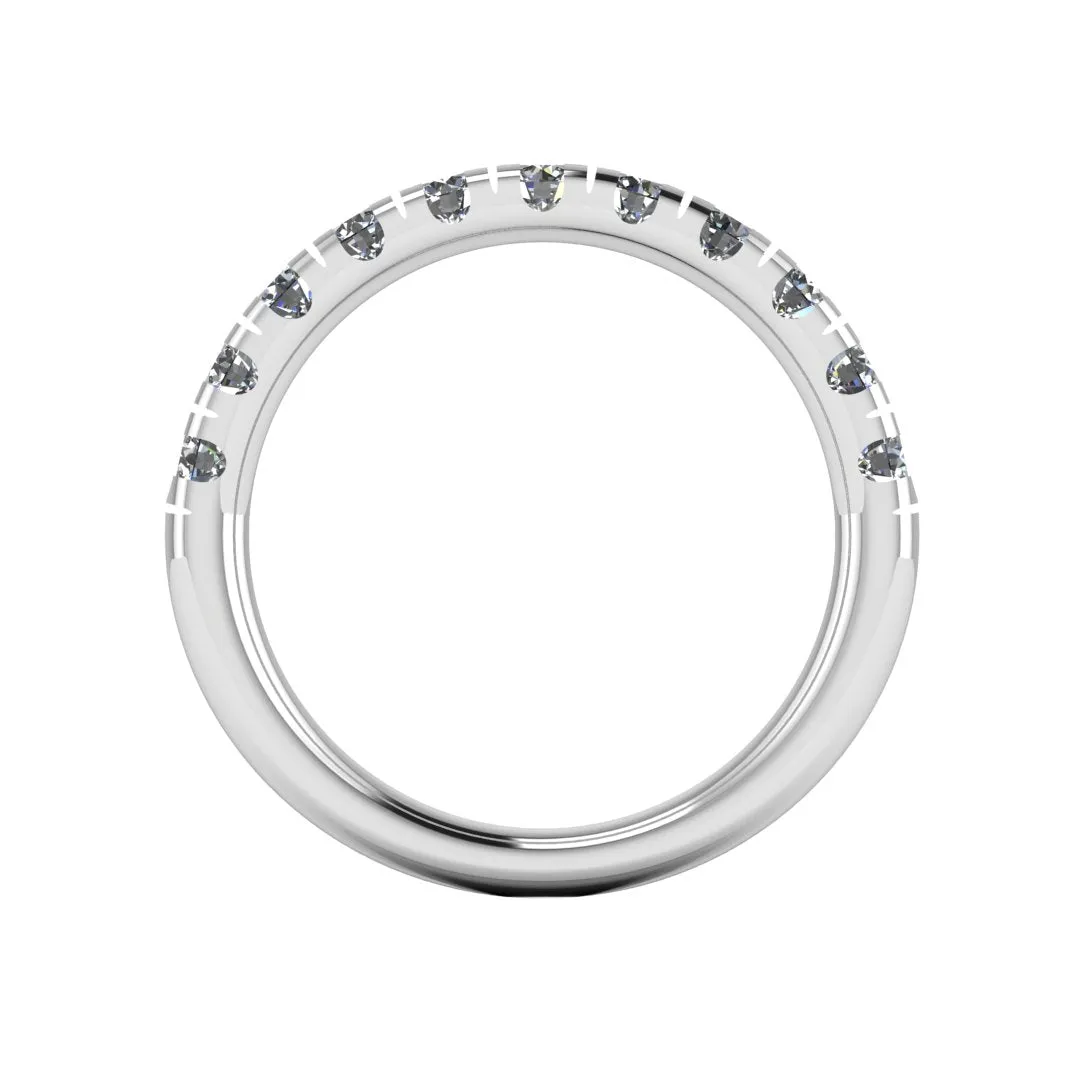 Micro Set Lab Diamond Eternity Band Wedding Ring MRB