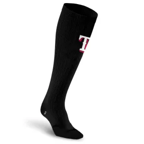 MLB Black Compression Socks, Texas Rangers