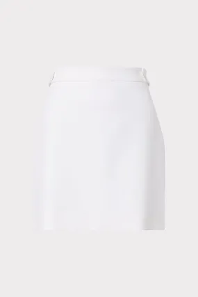 Modern Mini Cady Button Skirt