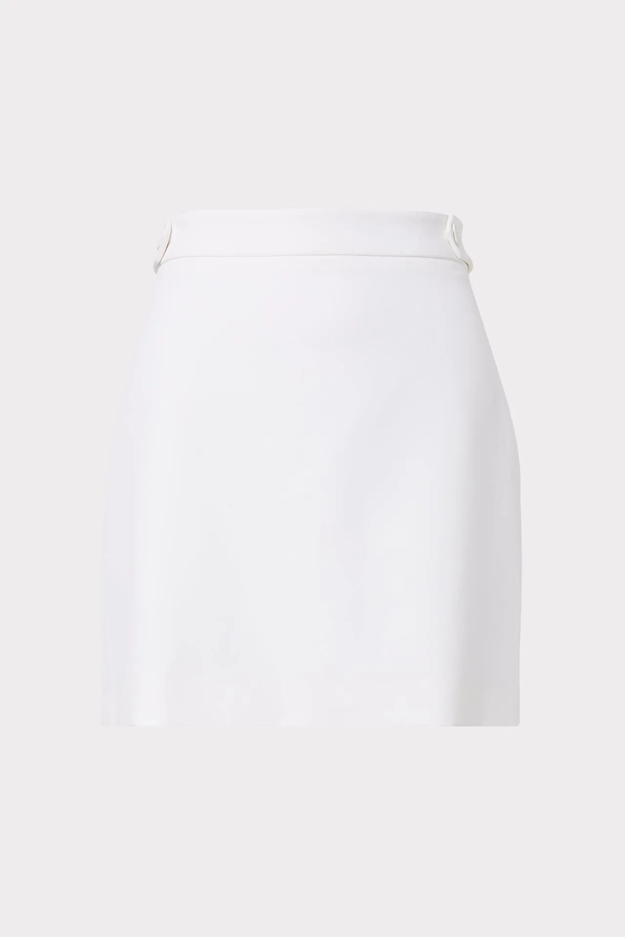 Modern Mini Cady Button Skirt