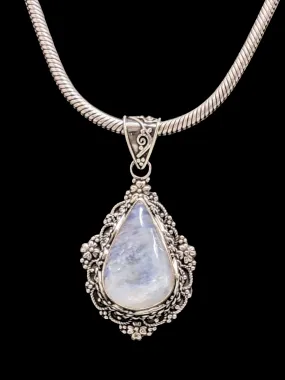 Mystical Moonstone with Exquisite Scrollwork