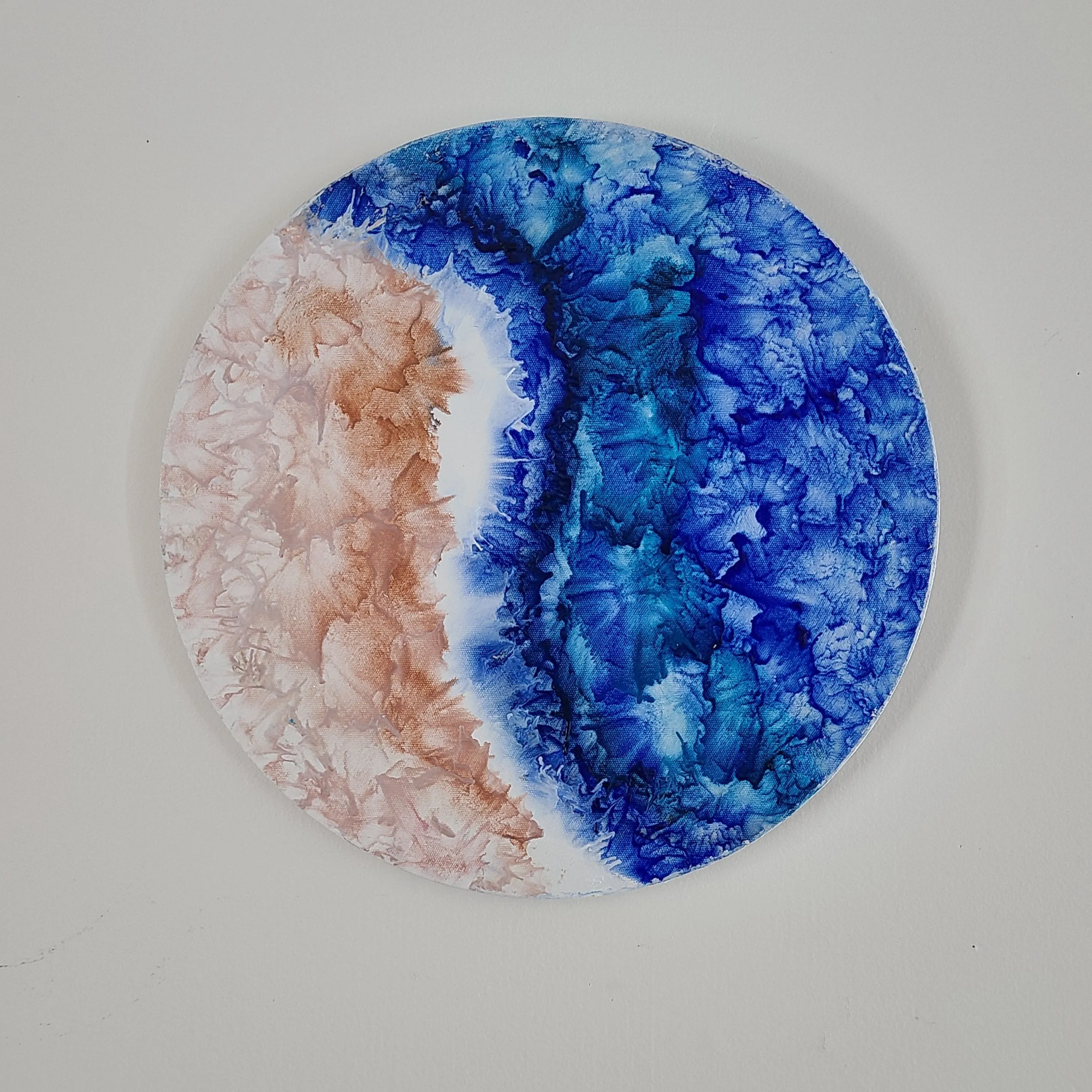 Ocean Dreams Encaustic Painting - 2023 Circle Series